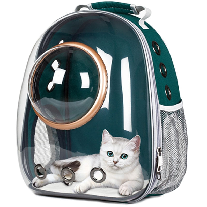 Transparent Pet Carrier Backpack – Breathable Space Capsule Design for Cats & Small Pets