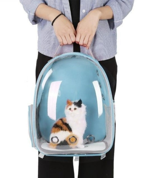 Transparent Pet Carrier Backpack – Breathable Space Capsule Design for Cats & Small Pets