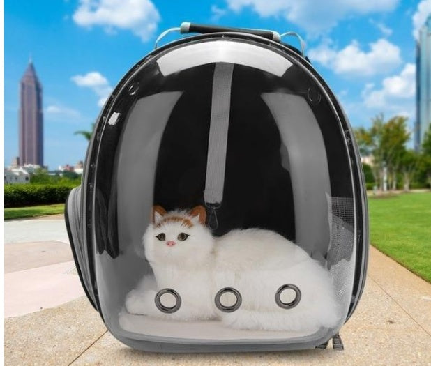 Transparent Pet Carrier Backpack – Breathable Space Capsule Design for Cats & Small Pets