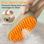 3-in-1 Electric Steam Pet Grooming Brush for Cats & Dogs – Hair Removal & Massage Comb