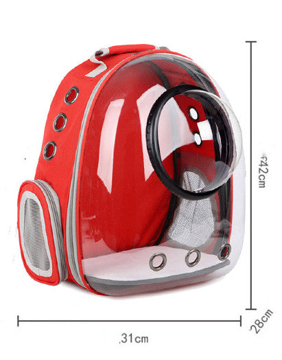 Transparent Pet Carrier Backpack – Breathable Space Capsule Design for Cats & Small Pets