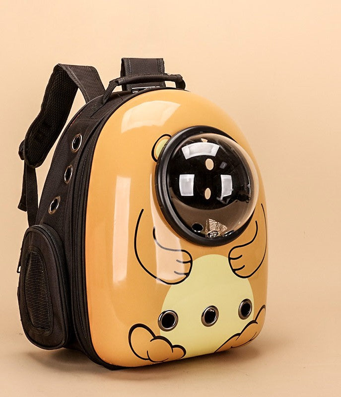 Pet Carrier Backpack | Breathable Double Shoulder Cat Travel Bag with Clear Window Design