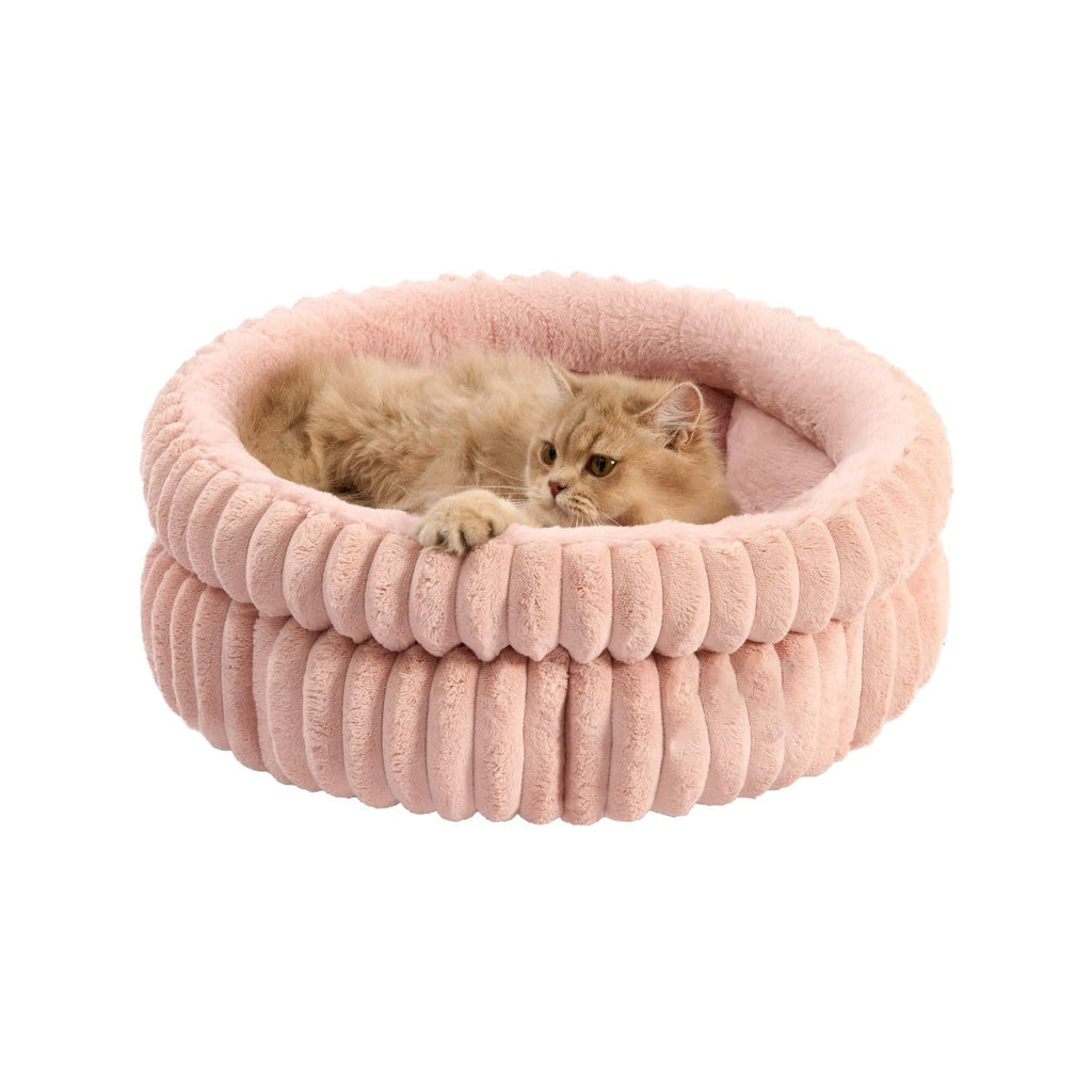 Plush Cat Bed – Super Soft Faux Fur, Washable Anti-Slip Design for Kittens & Puppies