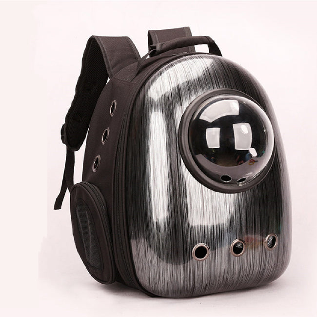 Pet Carrier Backpack | Breathable Double Shoulder Cat Travel Bag with Clear Window Design Hover Image