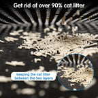 Double Rice Grain Cat Litter Mat, Cat Litter Cleaning Pad, Cat Litter Box Mat, Splash Guard Filter Mat