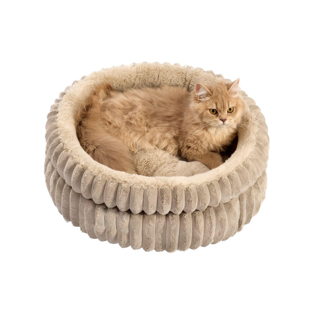 Plush Cat Bed – Super Soft Faux Fur, Washable Anti-Slip Design for Kittens & Puppies