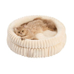 Plush Cat Bed – Super Soft Faux Fur, Washable Anti-Slip Design for Kittens & Puppies