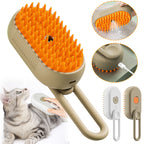 3-in-1 Electric Steam Pet Grooming Brush for Cats & Dogs – Hair Removal & Massage Comb