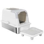 Enclosed Cat Litter Box with Scoop & Deodorizer Bag – Odor Control Cat Toilet