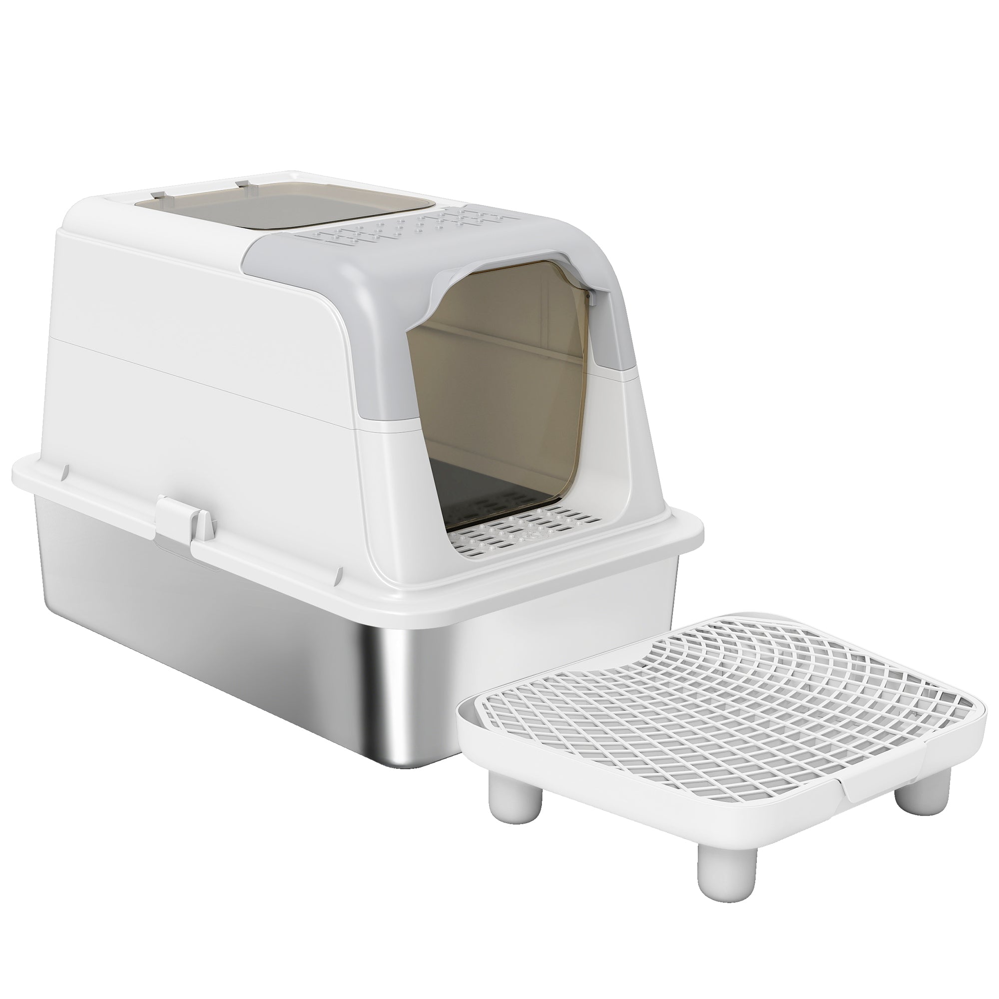 Enclosed Cat Litter Box with Scoop & Deodorizer Bag – Odor Control Cat Toilet