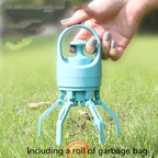 Portable Dog Pooper Scooper with Built-in Waste Bag Dispenser | Lightweight Pet Waste Picker