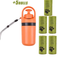 Portable Dog Pooper Scooper with Built-in Waste Bag Dispenser | Lightweight Pet Waste Picker