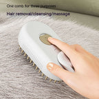 3-in-1 Electric Steam Pet Grooming Brush for Cats & Dogs – Hair Removal & Massage Comb