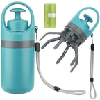 Portable Dog Pooper Scooper with Built-in Waste Bag Dispenser | Lightweight Pet Waste Picker