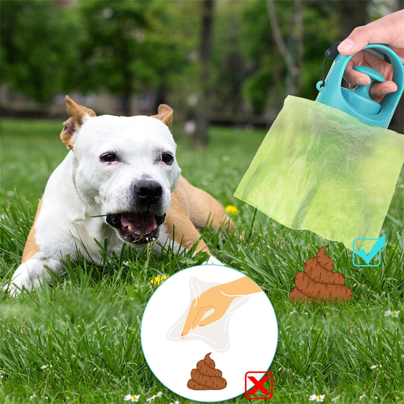 Portable Dog Pooper Scooper with Built-in Waste Bag Dispenser | Lightweight Pet Waste Picker