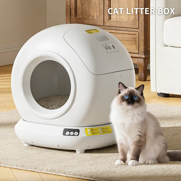 Self Cleaning Cat Litter Box, 78L Fully Enclosed Tu-ya APP Smart Self-Cleaning Litter Box For Multi-Cat Homes Hover Image