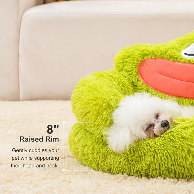 Donut Pet Bed – Calming Plush, Soft Cartoon Design for Small Dogs & Cats Main Image
