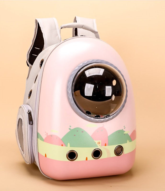 Pet Carrier Backpack | Breathable Double Shoulder Cat Travel Bag with Clear Window Design
