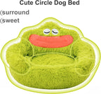 Donut Pet Bed – Calming Plush, Soft Cartoon Design for Small Dogs & Cats