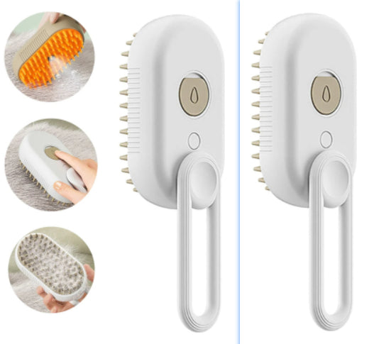 3-in-1 Electric Steam Pet Grooming Brush for Cats & Dogs – Hair Removal & Massage Comb