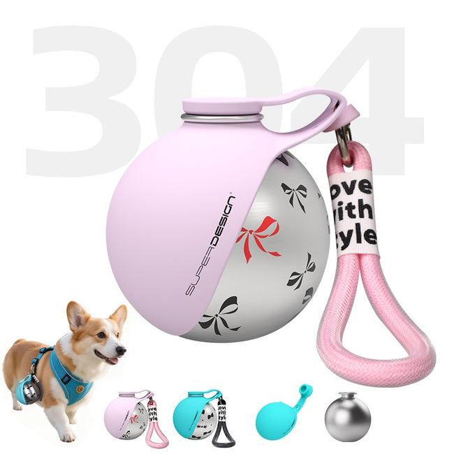 Creative Portable Outdoor Pet Stainless Steel Water Cup Small Dog Water Bottle Convenient Dog Drink Dispenser Puppy Travel Portable Water Bowl Pet Products Main Image