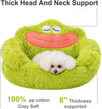 Donut Pet Bed – Calming Plush, Soft Cartoon Design for Small Dogs & Cats